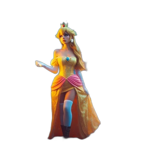 dress, crown, staff, weapon transparent PNG cut-out