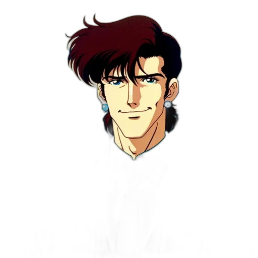 face, hair, jacket, concept art transparent PNG cut-out