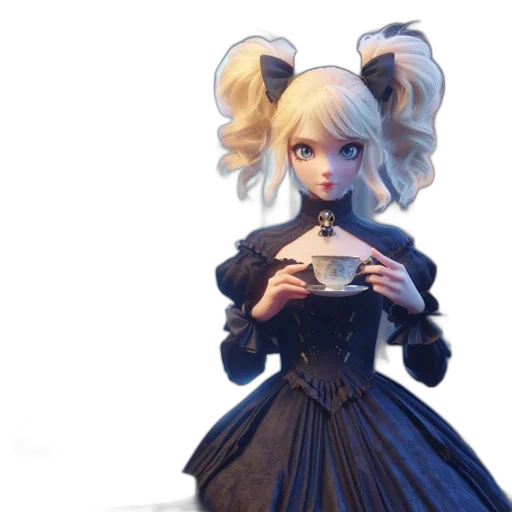 dress, 3d render, concept art, fantasy art transparent PNG cut-out