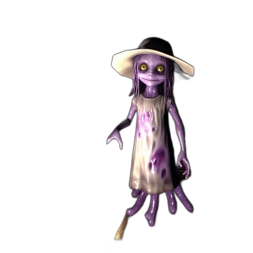 creature, staff, hat, dress transparent PNG cut-out