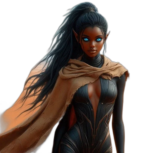 dress, fantasy art, concept art, comic book art transparent PNG cut-out