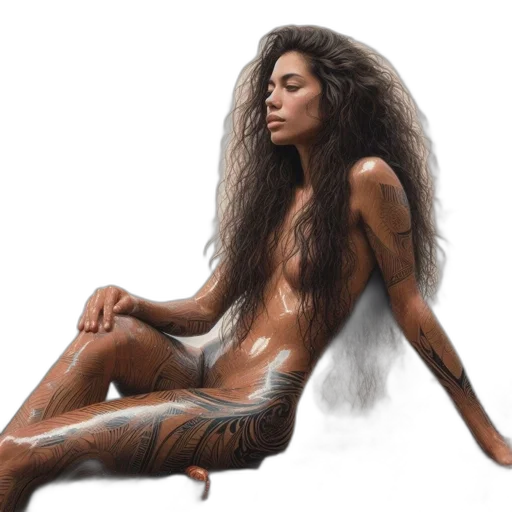 hair, creature, photorealistic, concept art transparent PNG cut-out