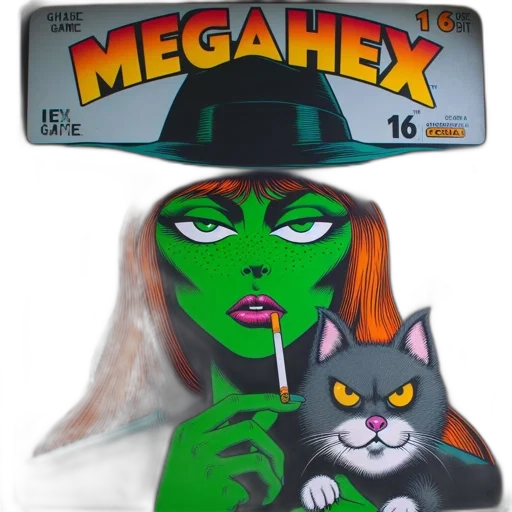 hat, concept art, comic book art, fantasy art transparent PNG cut-out