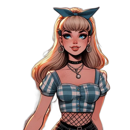 dress, cartoon, anime, comic book art transparent PNG cut-out