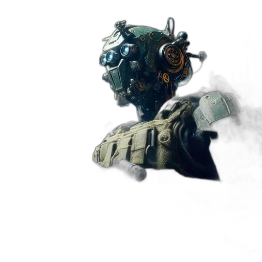 robot, mask, weapon, face transparent PNG cut-out