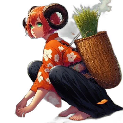 staff, flower, weapon, creature transparent PNG cut-out