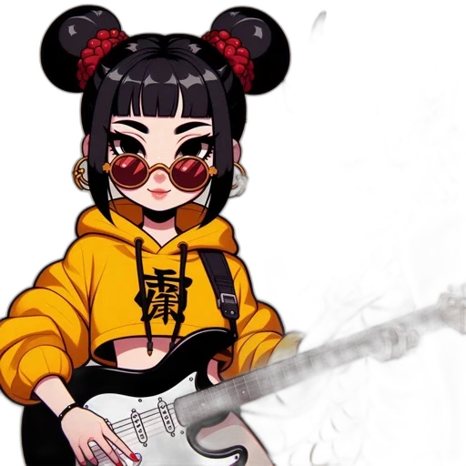 jacket, weapon, staff, anime transparent PNG cut-out