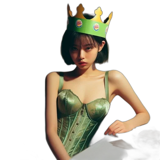 crown, hat, dress, photorealistic transparent PNG cut-out