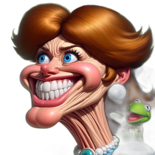 face, crown, dress, creature transparent PNG cut-out