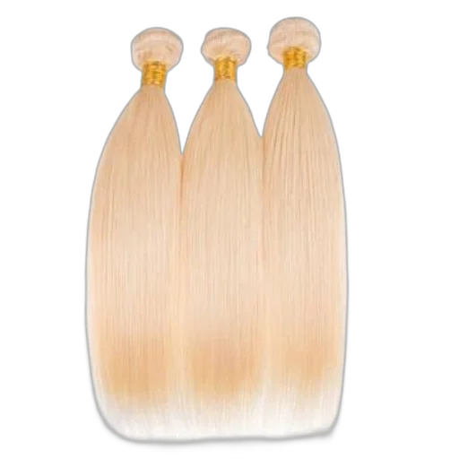 hair, three, bundles, straight transparent PNG cut-out