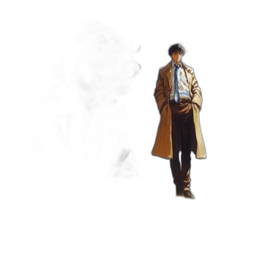 jacket, staff, weapon, concept art transparent PNG cut-out
