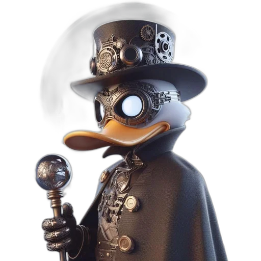 staff, robot, mask, hat transparent PNG cut-out
