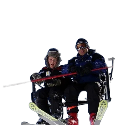 two, people, ski, lift transparent PNG cut-out