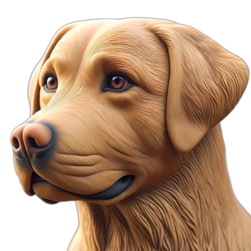 animal, face, photorealistic, 3d render transparent PNG cut-out