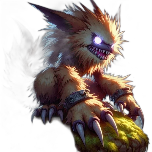 creature, staff, animal, fantasy art transparent PNG cut-out