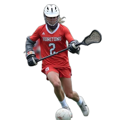 lacrosse, player, helmet, runs transparent PNG cut-out