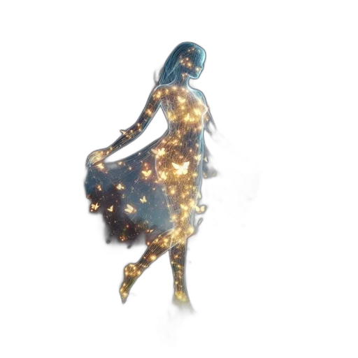 dress, jewelry, crown, staff transparent PNG cut-out