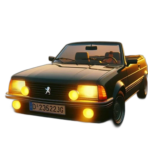 car, 3d render, concept art, photorealistic transparent PNG cut-out