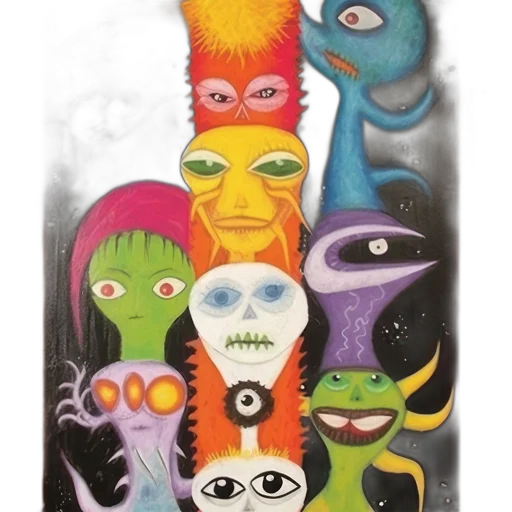 mask, staff, creature, concept art transparent PNG cut-out