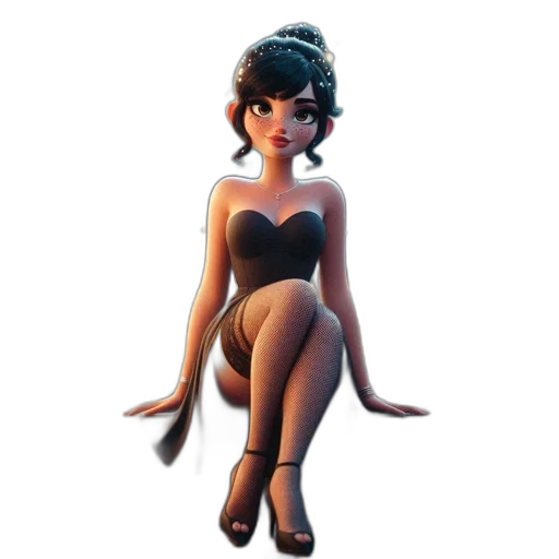 dress, concept art, 3d render, cartoon transparent PNG cut-out