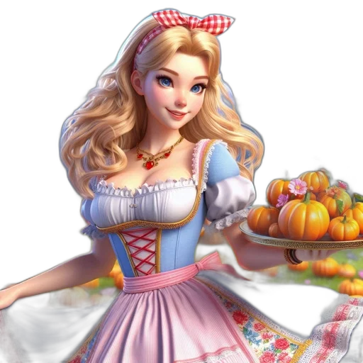 dress, food, fantasy art, photorealistic transparent PNG cut-out