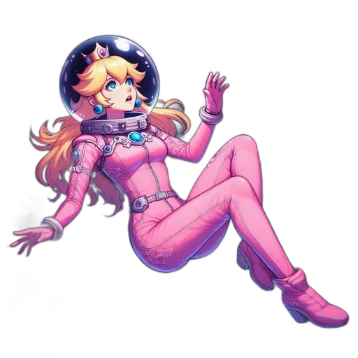 robot, dress, staff, vaporwave transparent PNG cut-out