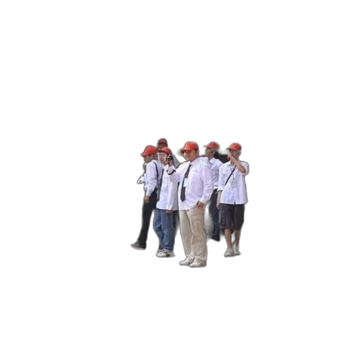 staff, hat, jacket, umbrella transparent PNG cut-out