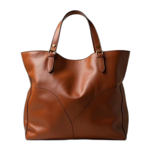 earth tones, leather, shopping, bag transparent PNG cut-out
