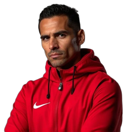 jacket, staff, face, football transparent PNG cut-out