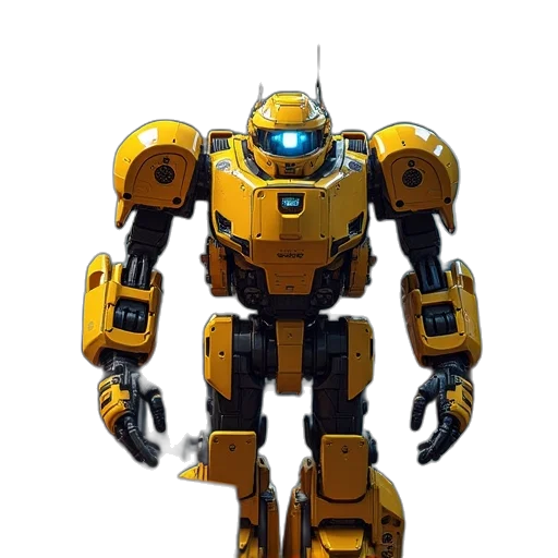 robot, weapon, concept art, 3d render transparent PNG cut-out
