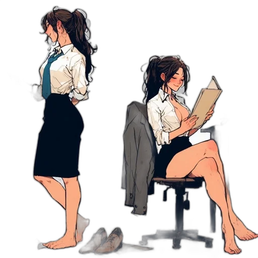 dress, staff, concept art, cartoon transparent PNG cut-out