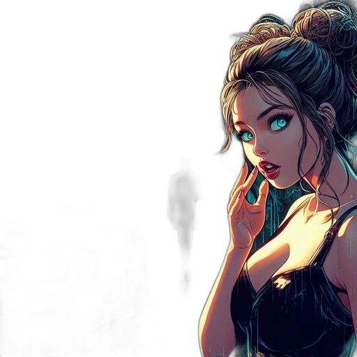 dress, comic book art, fantasy art, concept art transparent PNG cut-out