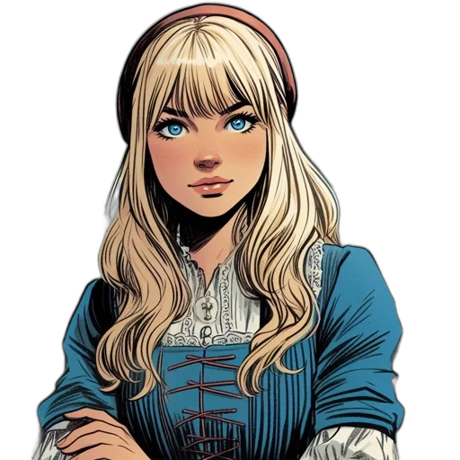 comic book art, concept art, fantasy art, cartoon transparent PNG cut-out