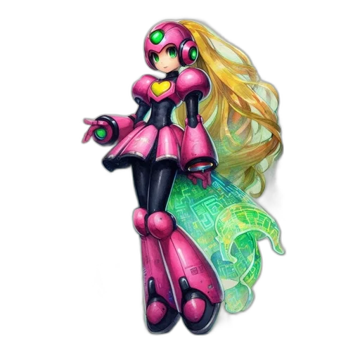 robot, concept art, fantasy art, pixel art transparent PNG cut-out