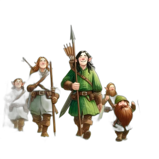 staff, concept art, fantasy art, 3d render transparent PNG cut-out