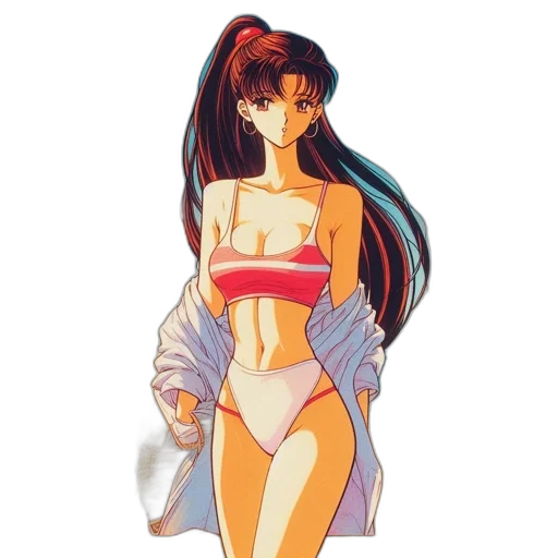 jacket, dress, weapon, vaporwave transparent PNG cut-out