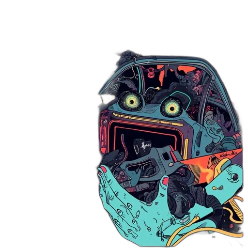 mask, face, robot, creature transparent PNG cut-out