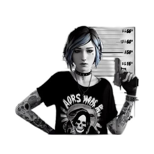 weapon, cyberpunk, cartoon, comic book art transparent PNG cut-out