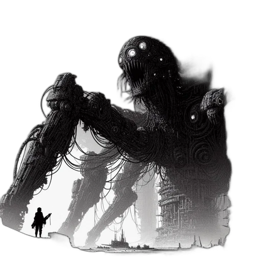 robot, creature, mask, concept art transparent PNG cut-out