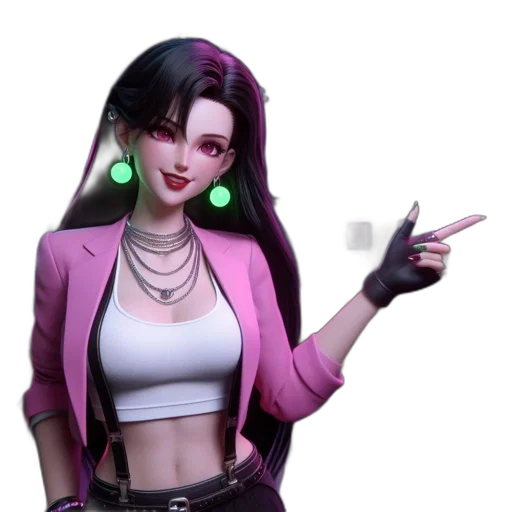 jacket, cyberpunk, concept art, 3d render transparent PNG cut-out
