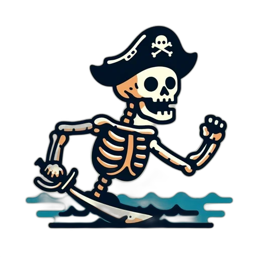 pixel art, cartoon, animated, pirate transparent PNG cut-out