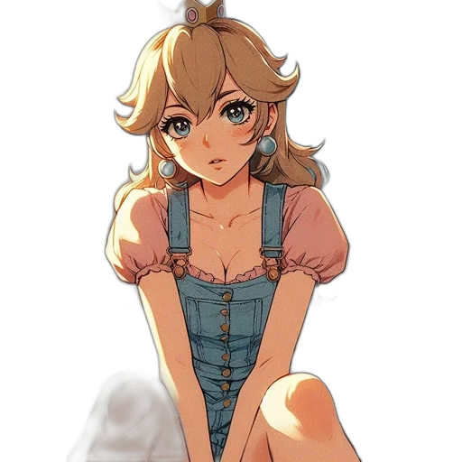dress, staff, face, weapon transparent PNG cut-out