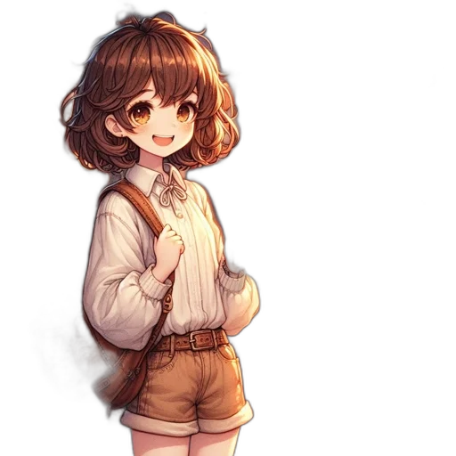 jacket, staff, dress, creature transparent PNG cut-out