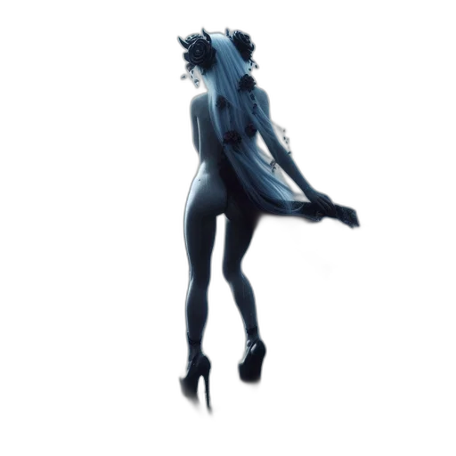 creature, dress, staff, robot transparent PNG cut-out