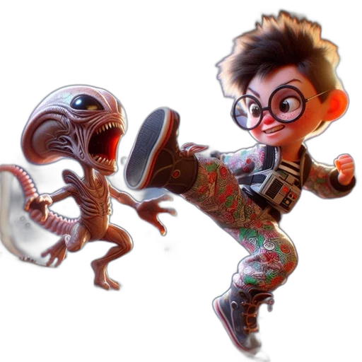creature, concept art, 3d render, comic book art transparent PNG cut-out