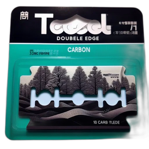 package, carbon, razor, blades transparent PNG cut-out