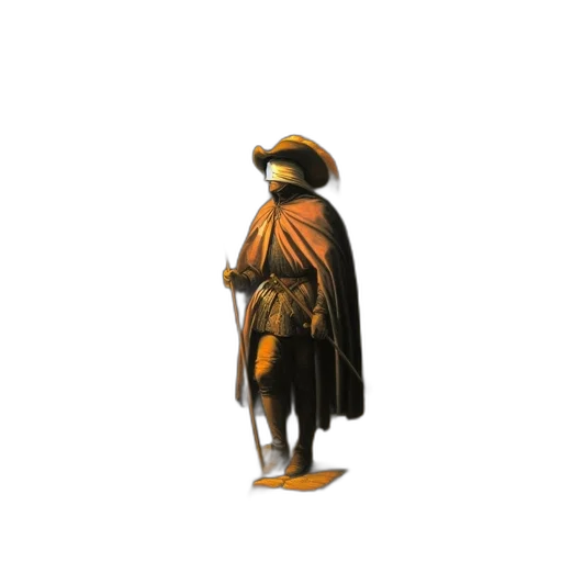 hat, staff, jacket, sword transparent PNG cut-out