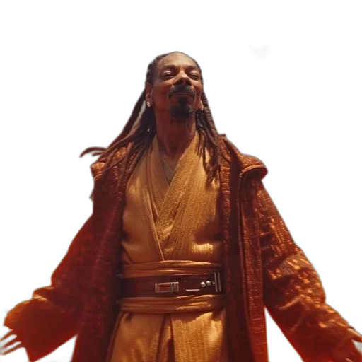 man, dreads, robe-like, outfit transparent PNG cut-out