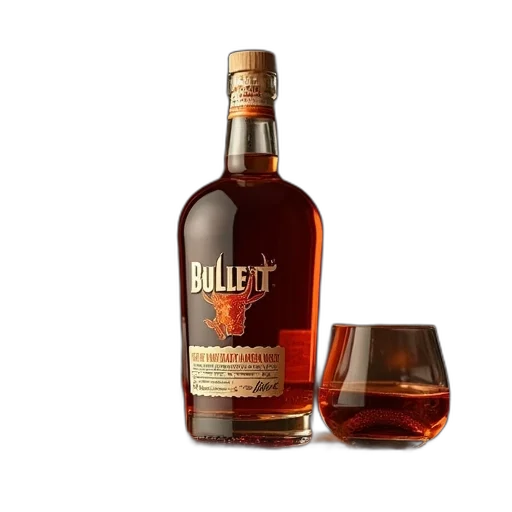 bottle, bulleit, rye, american transparent PNG cut-out