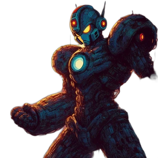 robot, weapon, concept art, comic book art transparent PNG cut-out